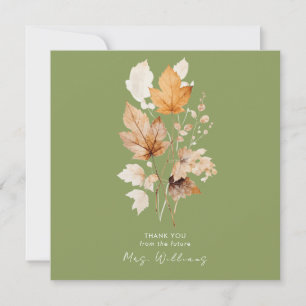 Moss Green Whispers Fall Brautparty Danke Einladung