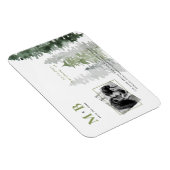 Moss Green Woodland Couple Foto Wedding Magnet (Rechte Seite)
