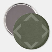Moss Green Zickzack Magnet Design (Vorderseite/Rückseite)