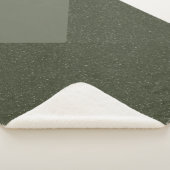 Moss Green Zickzack Sherpa Blanket Sherpadecke (3/4)