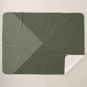 Moss Green Zickzack Sherpa Blanket Sherpadecke (Vorderseite (Horizontal))