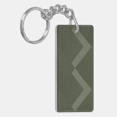 Moss Green Zigzag Acrylic Schlüsselanhänger - indi (Vorderseite links)