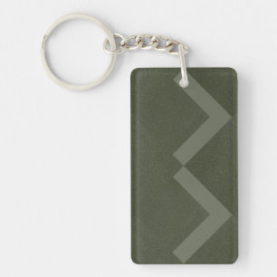 Moss Green Zigzag Acrylic Schlüsselanhänger - indi