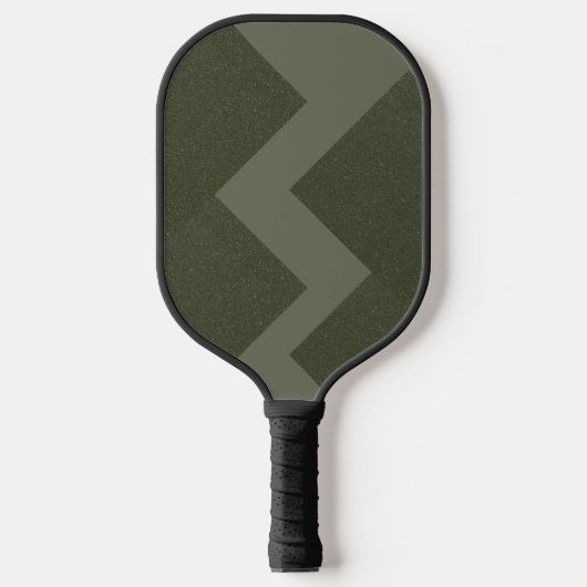 Moss Green Zigzag Custom Pickleball Paddle (Vorderseite)