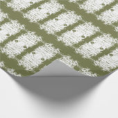 Moss Grün und Weiß Geschenkpackung für jede Feier Geschenkpapier (Ecke)