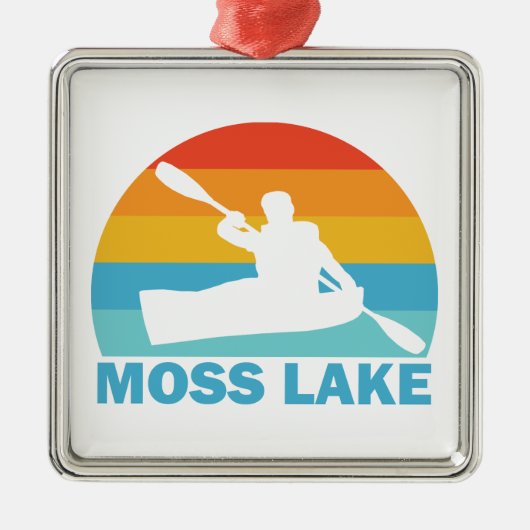 Moss Lake North Carolina Kayak Ornament Aus Metall (Vorne)