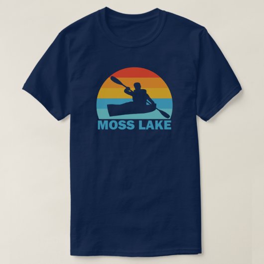 Moss Lake North Carolina Kayak T-Shirt (Design vorne)