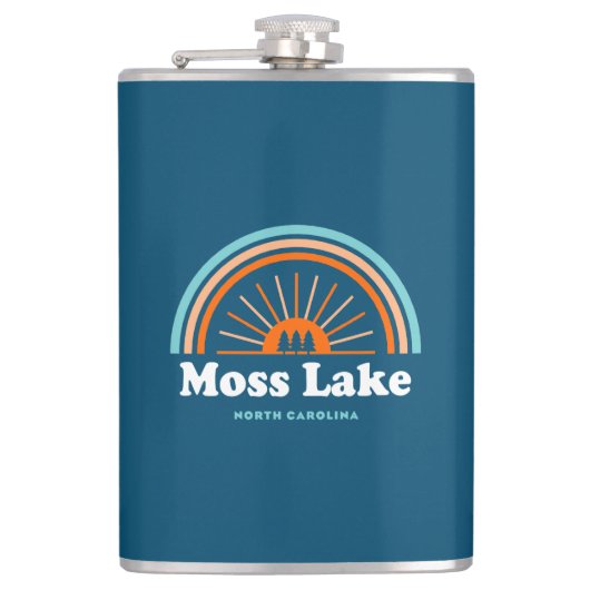 Moss Lake North Carolina Rainbow Flachmann (Vorderseite)