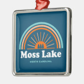 Moss Lake North Carolina Rainbow Ornament Aus Metall (Links)
