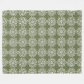 Moss Mandala Fleecedecke (Vorderseite (Horizontal))