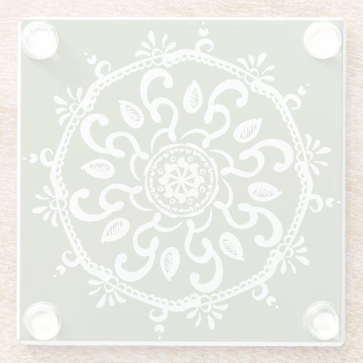 Moss Mandala Glasuntersetzer (Rückseite)