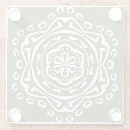 Moss Mandala Glasuntersetzer (Rückseite)