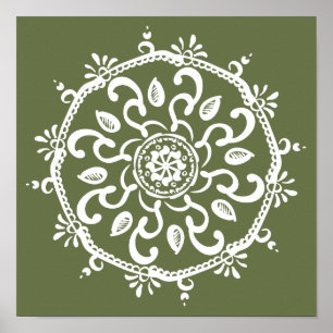 Moss Mandala Poster