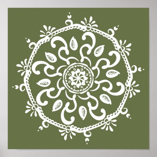 Moss Mandala Poster (Vorne)