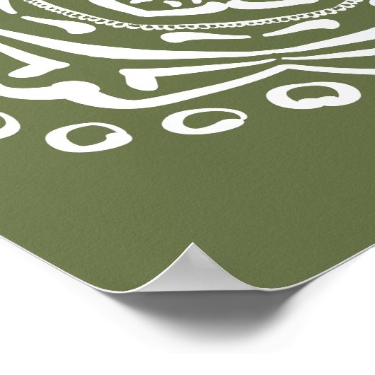 Moss Mandala Poster (Ecke)