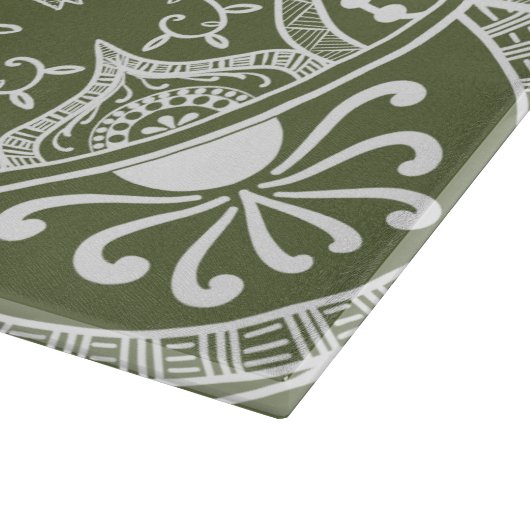 Moss Mandala Schneidebrett (Ecke)
