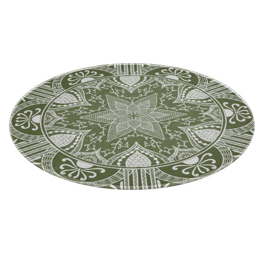 Moss Mandala Schneidebrett (Ecke)