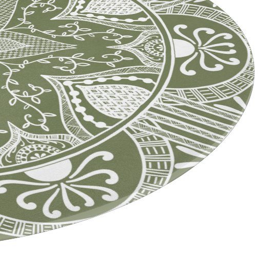 Moss Mandala Schneidebrett (Ecke)