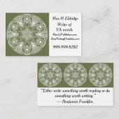 Moss Mandala Visitenkarte (Vorne/Hinten)