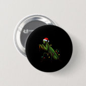 Moss Mantis Christmas Light Weihnachtsmannmütze An Button (Vorne & Hinten)
