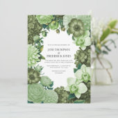 Moss Meadow, Eucalyptus Grey & Willow Green Einladung (Stehend Vorderseite)