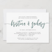 Moss | Moderne Unterschrift Probe Abendessen Einladung (Vorderseite)