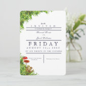 Moss & Mushrooms Magischer Wald Hochzeit Einladung (Stehend Vorderseite)