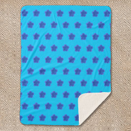 Moss Rose Blume Nahtloses Muster auf hellblau Sherpadecke