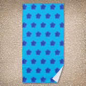 Moss Rose Blume Nahtloses Muster auf hellblau Strandtuch