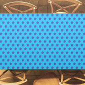 Moss Rose Blume Nahtloses Muster auf hellblau Tischdecke