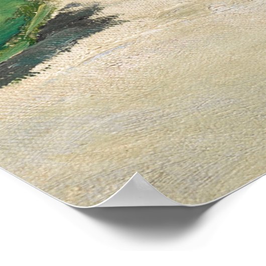 Moss-Rose in einer Vase Poster (Ecke)