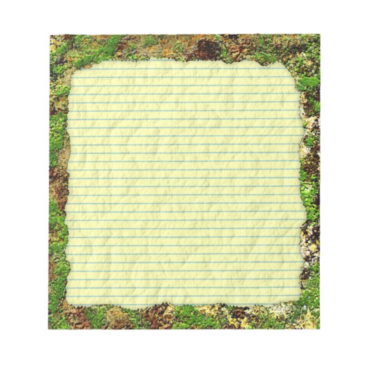 Moss Rust Age Grunge Old Camouflage Textur Notizblock (Vorderseite)