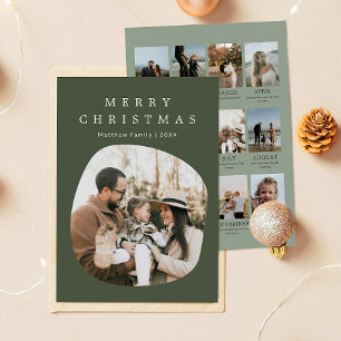 Moss & Sage Weihnachts-Jahresrückblick-Foto Feiertagskarte