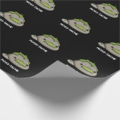 Moss tache Funny Mustache Pun Dark BG Geschenkpapier (Ecke)