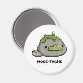 Moss tache Funny Mustache Pun Magnet (Vorderseite/Rückseite)