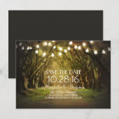 Moss Treppenweg Rustikale String-Leuchten Save the Date (Vorne/Hinten)