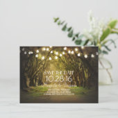 Moss Treppenweg Rustikale String-Leuchten Save the Date (Stehend Vorderseite)