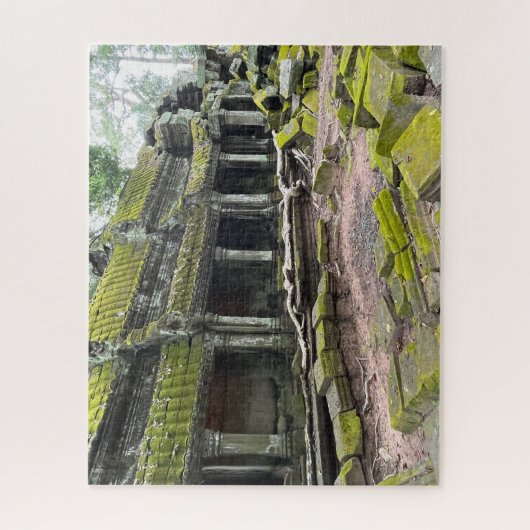 Moss überdeckte Temple Ta Prohm Kambodscha Puzzle (Vertikal)