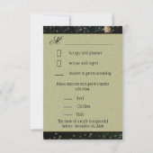 Moss-verzauberte Waldfirefly-Hochzeitskarten RSVP Karte (Rückseite)