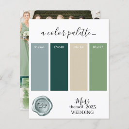 Moss Wedding color Palette Card 2023
