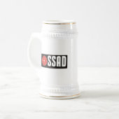 Mossad Bierglas (Vorderseite Links)