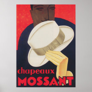 Mossant Hats Vintages Modeposter Poster