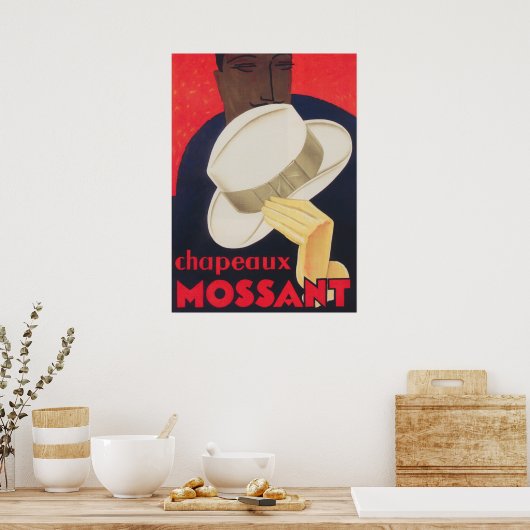 Mossant Hats Vintages Modeposter Poster (Küche)