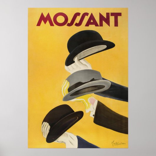 Mossant Hüte Vintage Modeposter Poster (Vorne)