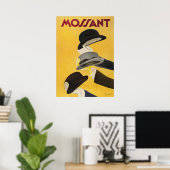 Mossant Hüte Vintage Modeposter Poster (Heimbüro)