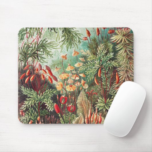 Mosses, Muscinae Laubmoose von Ernst Haeckel Mousepad (Mit Mouse)
