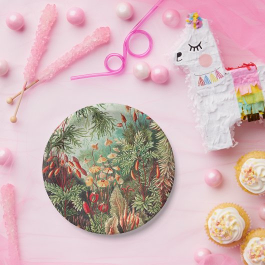 Mosses, Muscinae Laubmoose von Ernst Haeckel Pappteller (Party)