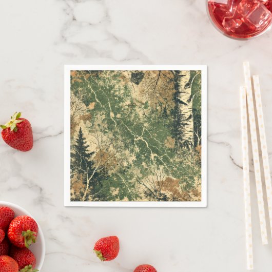 Mossy Autumnal Forest gestört Tinte Decoupage Serviette (Beispiel)