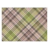 Mossy Bark Brown und Green Kariert Tischdecke (Vorderseite (Horizontal))