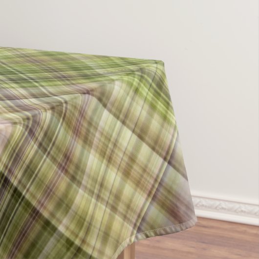 Mossy Bark Brown und Green Kariert Tischdecke (Beispiel)